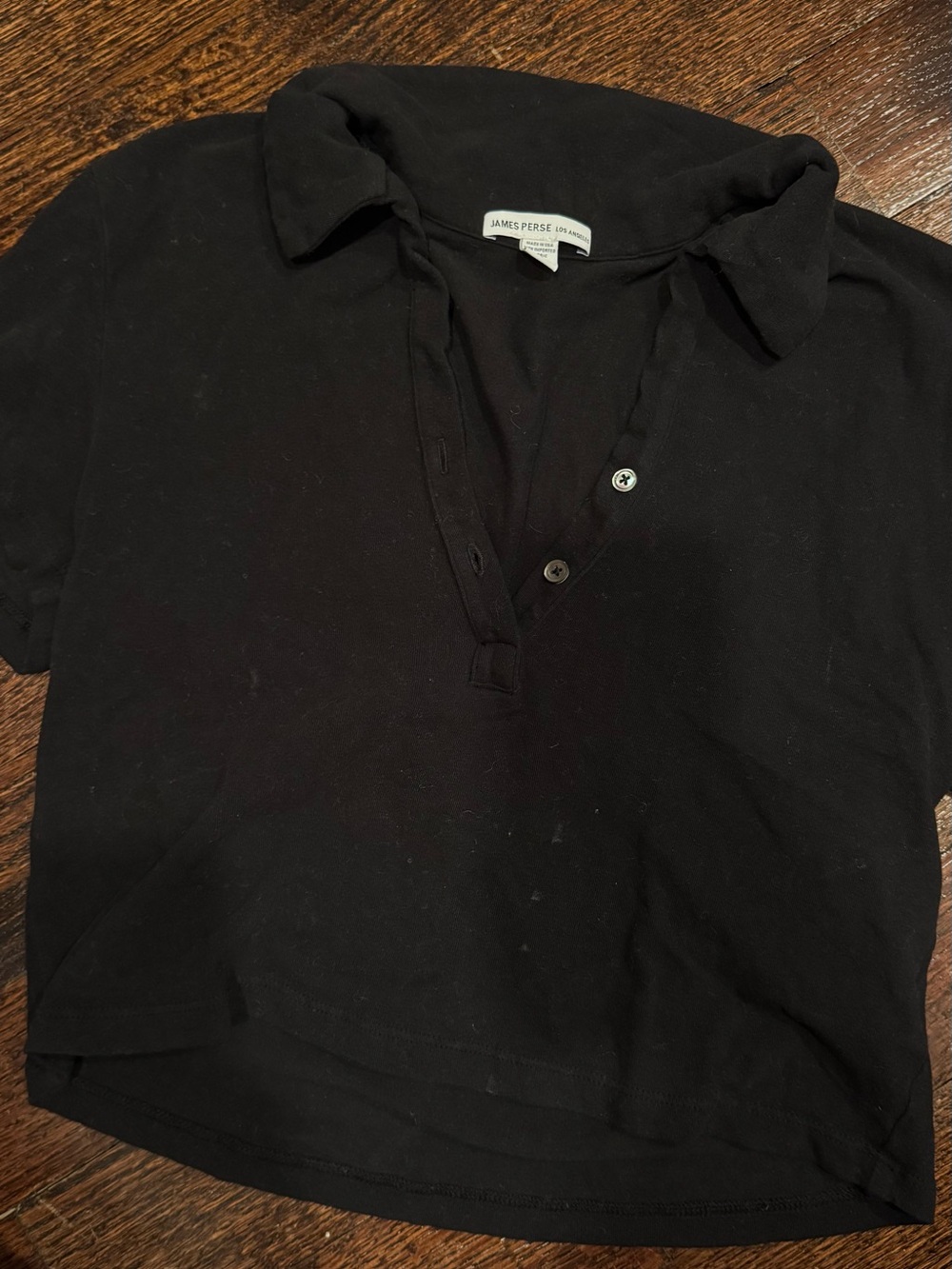 James Perse Black Polo Shirt for Men